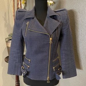 PIERRE BALMAIN Woven Zip-Up Jacket